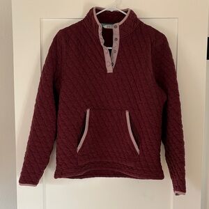 Orvis Burgundy Women's Outdoor Quilted Snap Sweatshirt